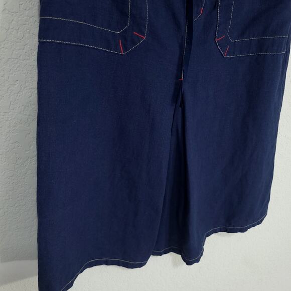 Rampage Skirt Womens Medium Navy Blue Linen Pockets Casual Preppy Sporty… - Picture 9 of 12